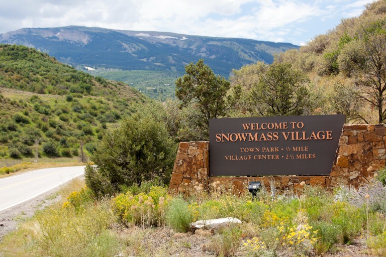 Sign for Snowmass Village